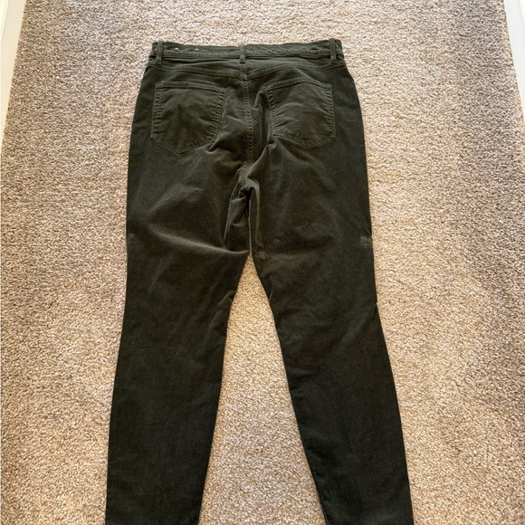 Loft Olive Green Corduroy Skinny Pants Size 12 - Picture 5 of 7
